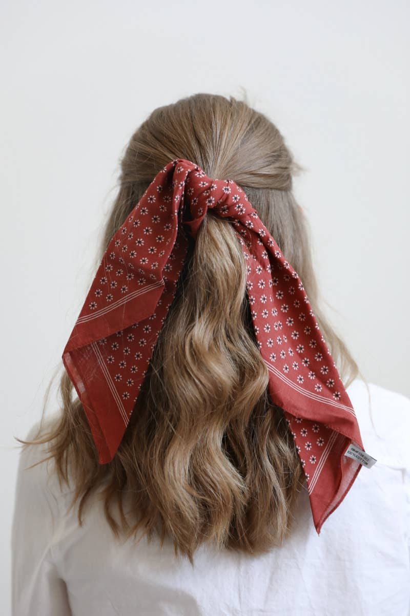 Daisy Flower Cotton Bandana
