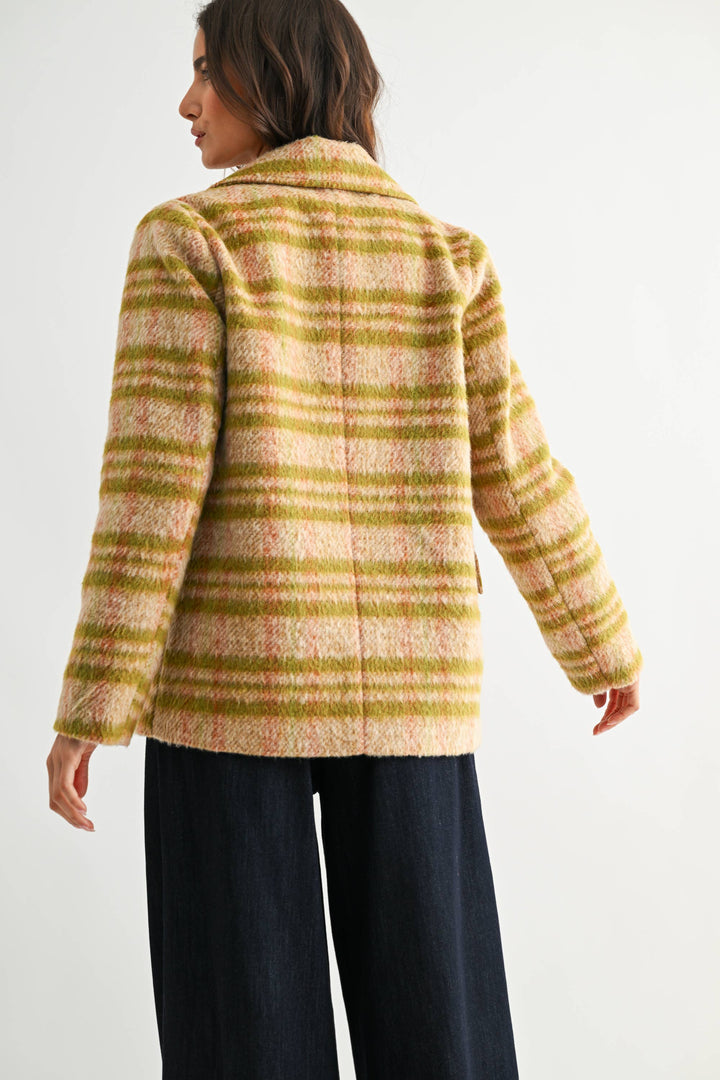 Kennedy Plaid Fringe Jacket