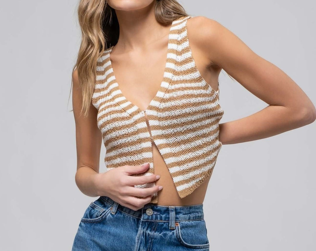 Millie Stripe Sweater Vest