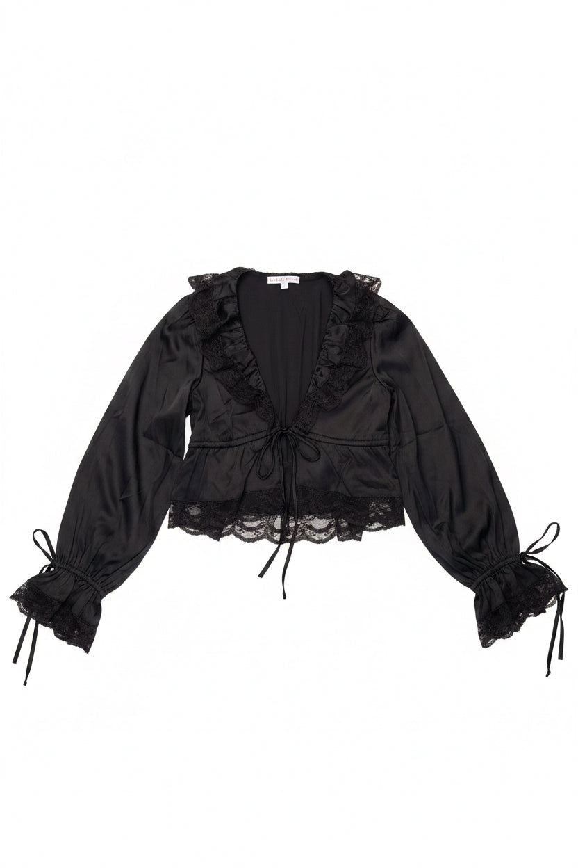 Betty Satin Tie Top