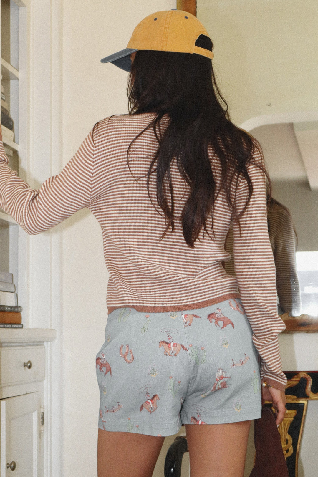 Leah Cowgirl Print Shorts