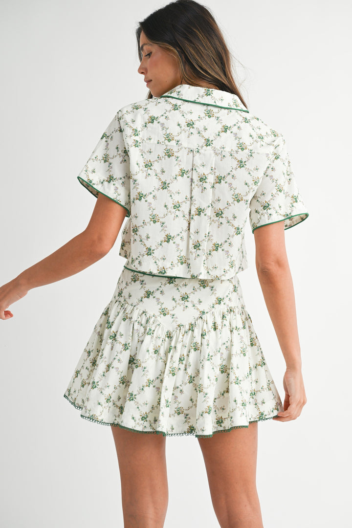Bridget Button Floral Top