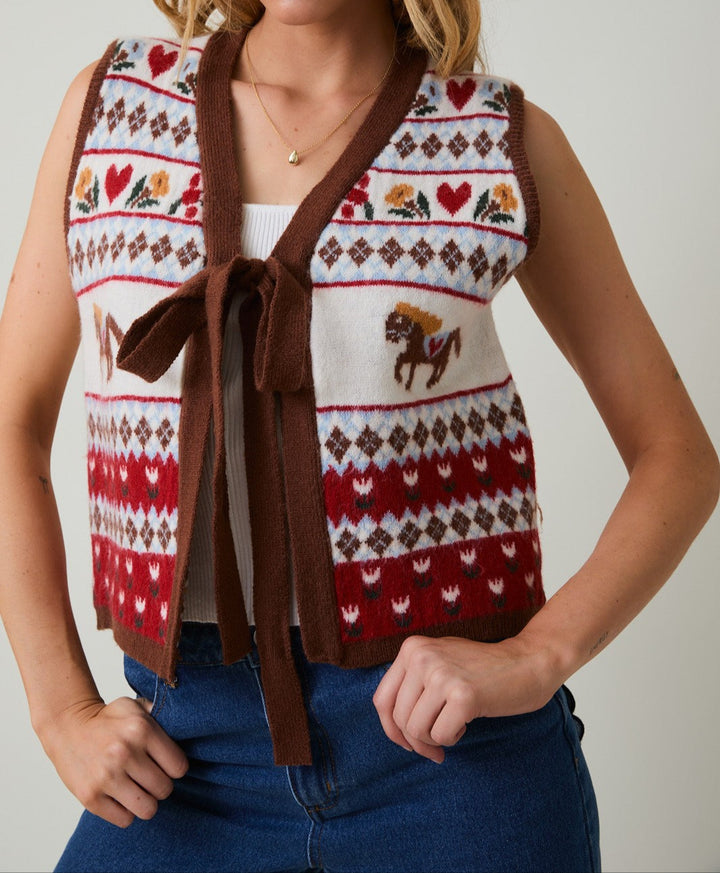 Hayden Western Sweater Vest