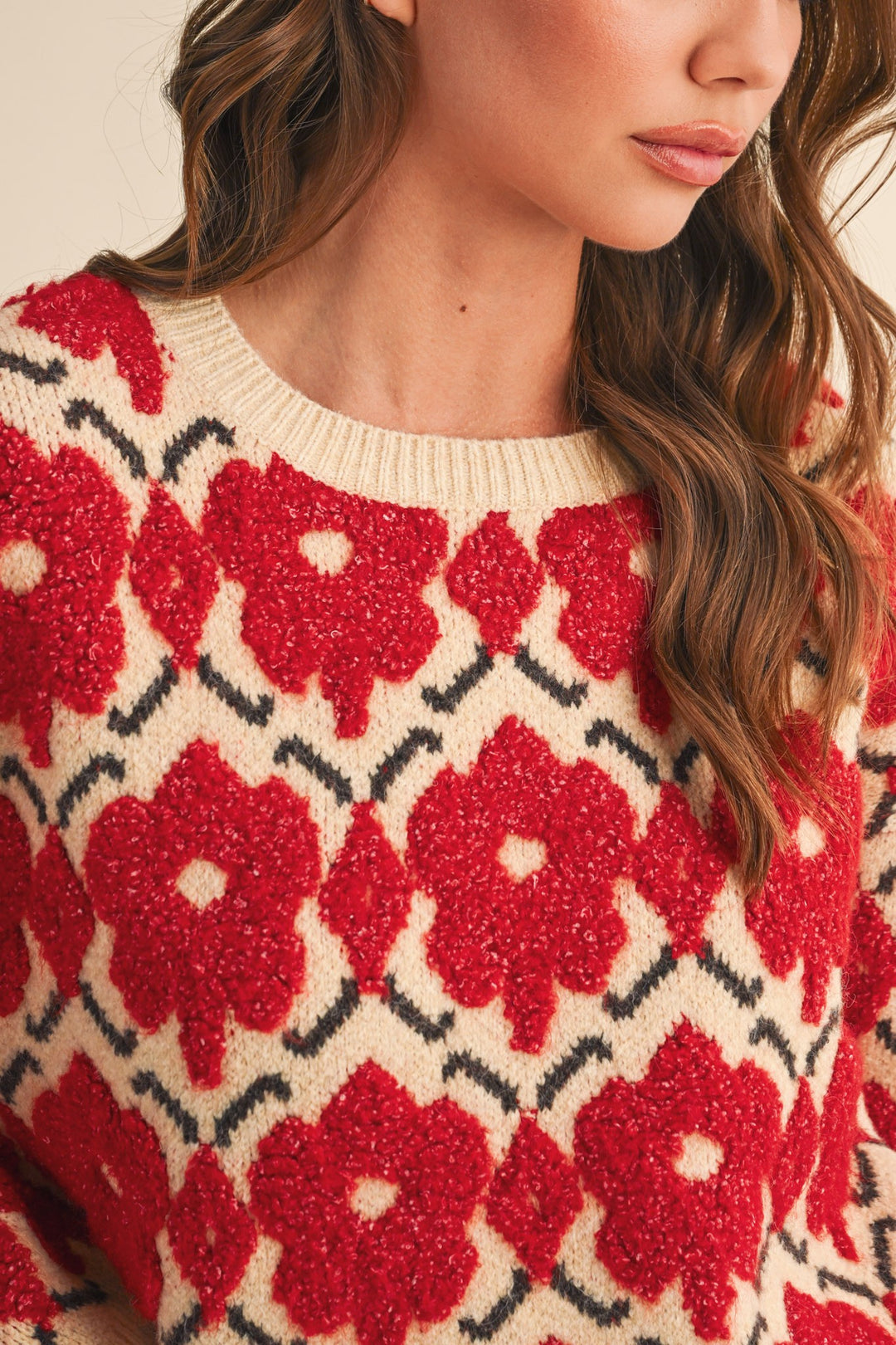Mariella Floral Knit Sweater