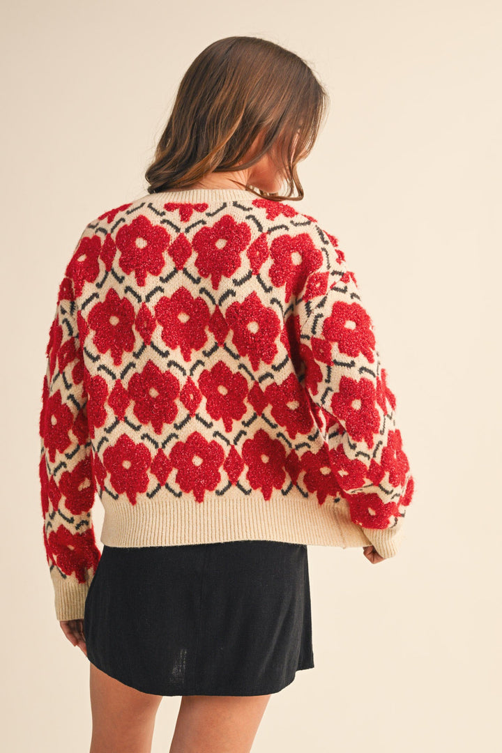 Mariella Floral Knit Sweater