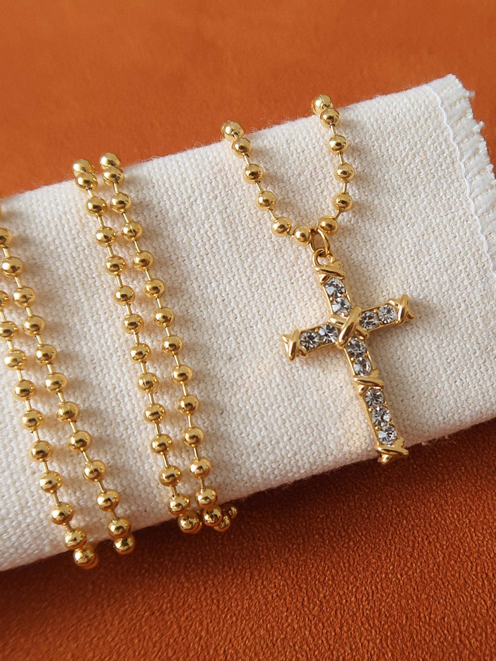 Selma CZ Cross Pendant Necklace