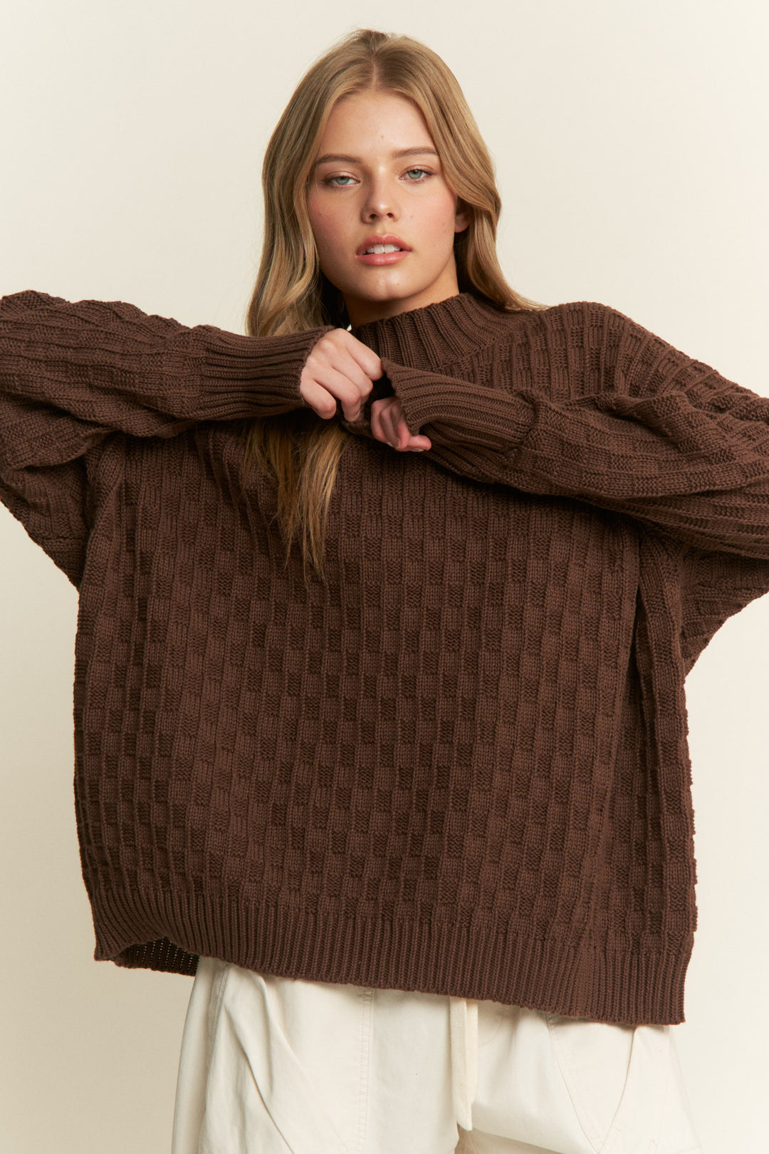 Molly Oversized Checkered Sweater