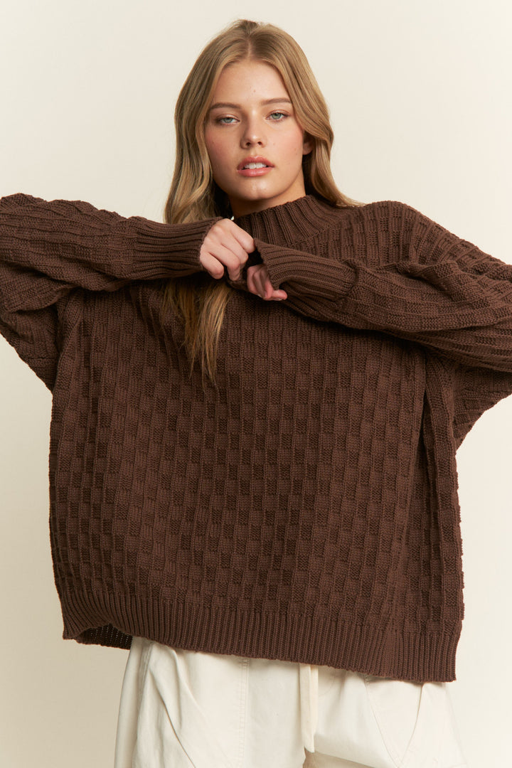 Molly Oversized Checkered Sweater