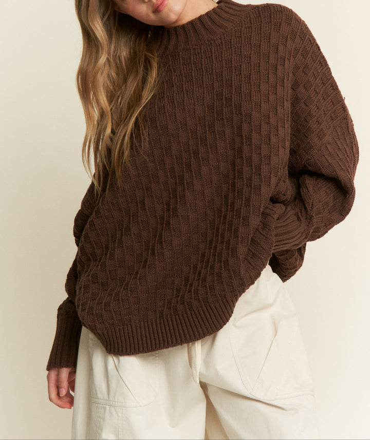 Molly Oversized Checkered Sweater