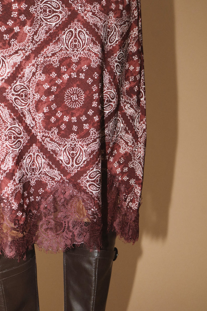 Rue Paisley Lace Trim Midi Skirt