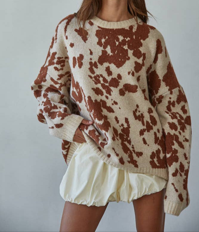 Presley Animal Pattern Sweater