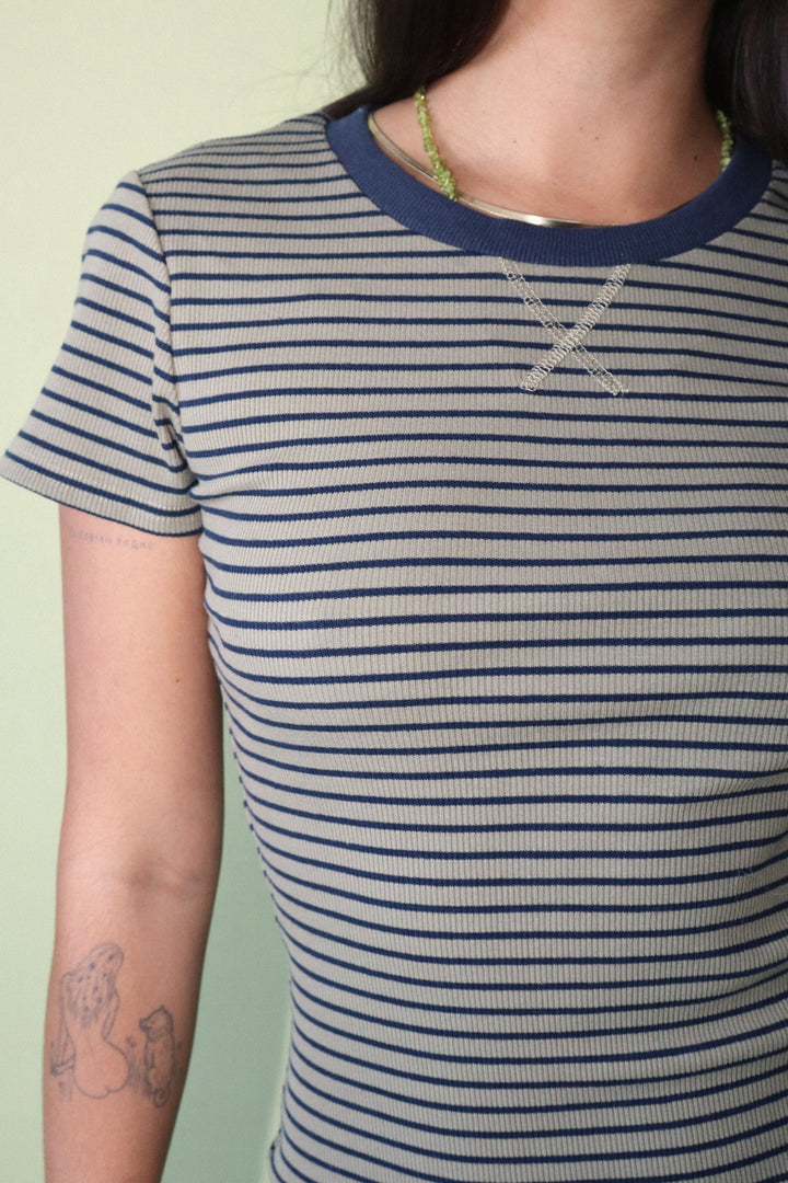 Gene Striped Ringer Tee Mini Dress