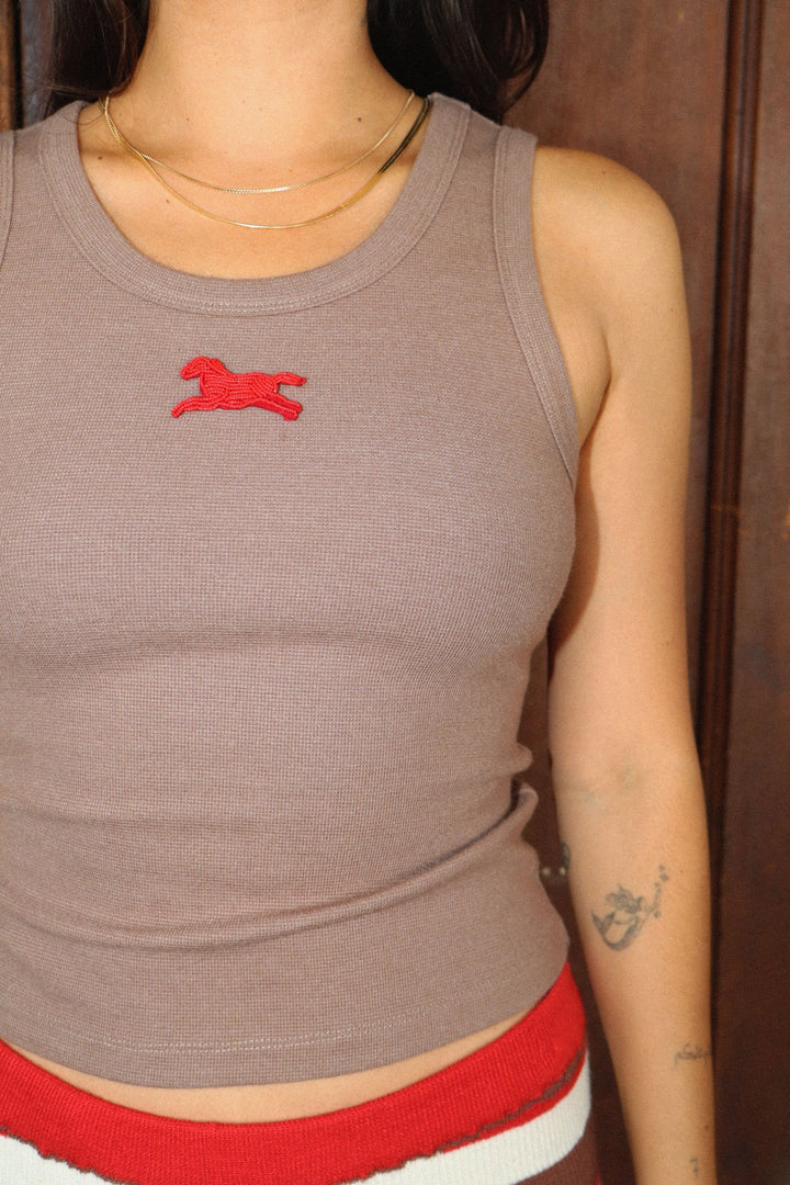 Beaded Horse Tank Top