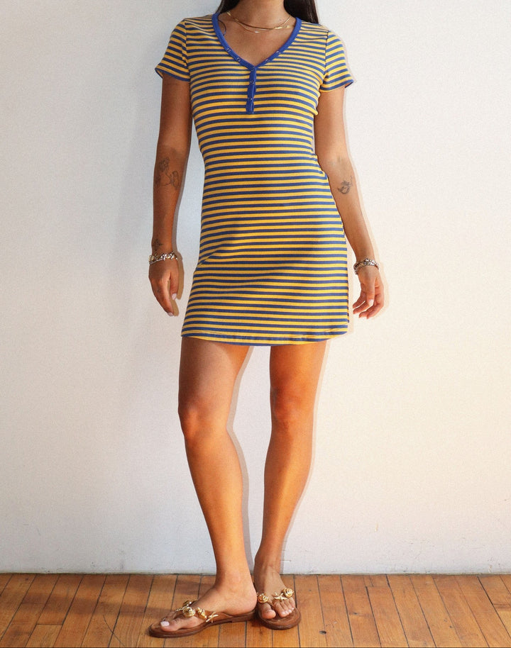Indie Striped Mini Dress