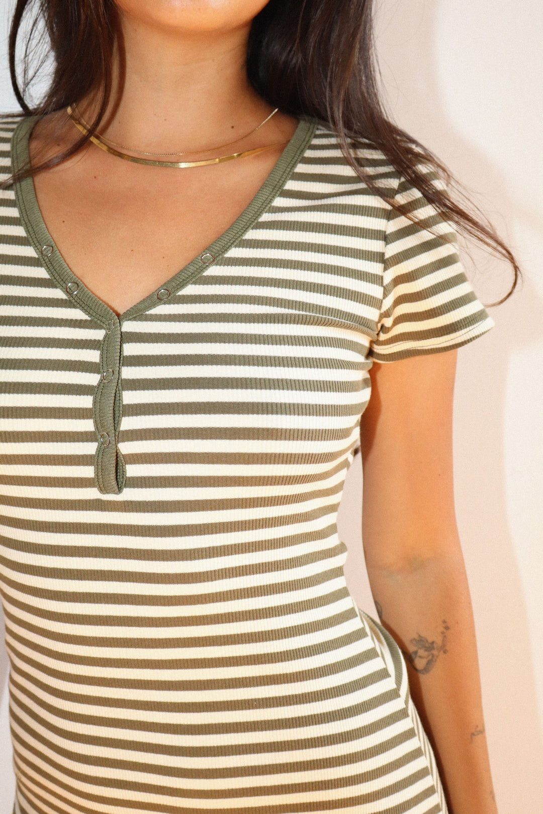 Indie Striped Mini Dress