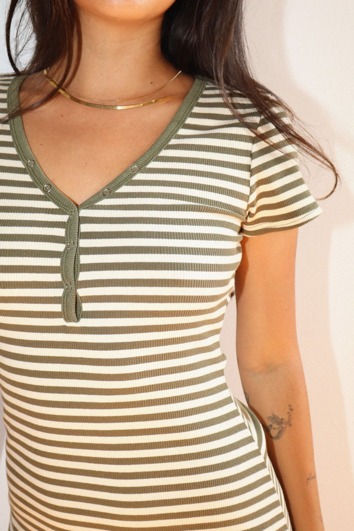Indie Striped Mini Dress