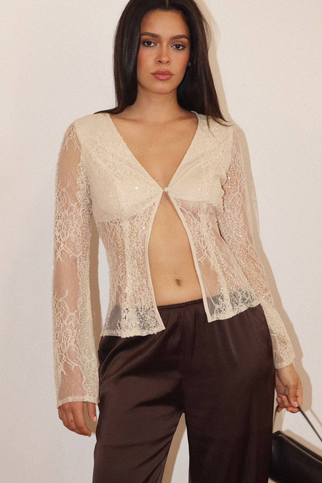 Evania Sequin Lace Top