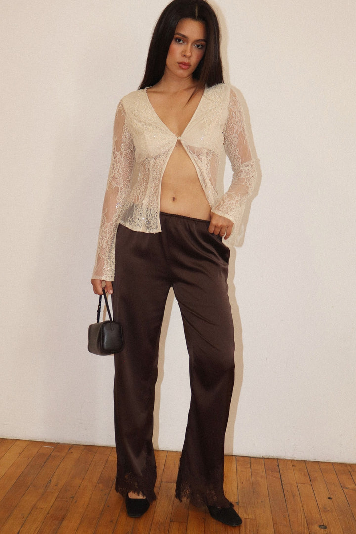 Evania Sequin Lace Top