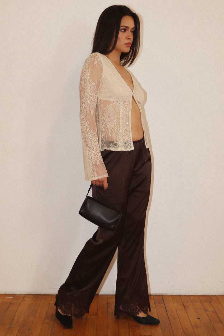 Evania Sequin Lace Top