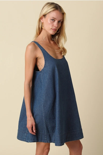 Luci Denim Mini Swing Dress