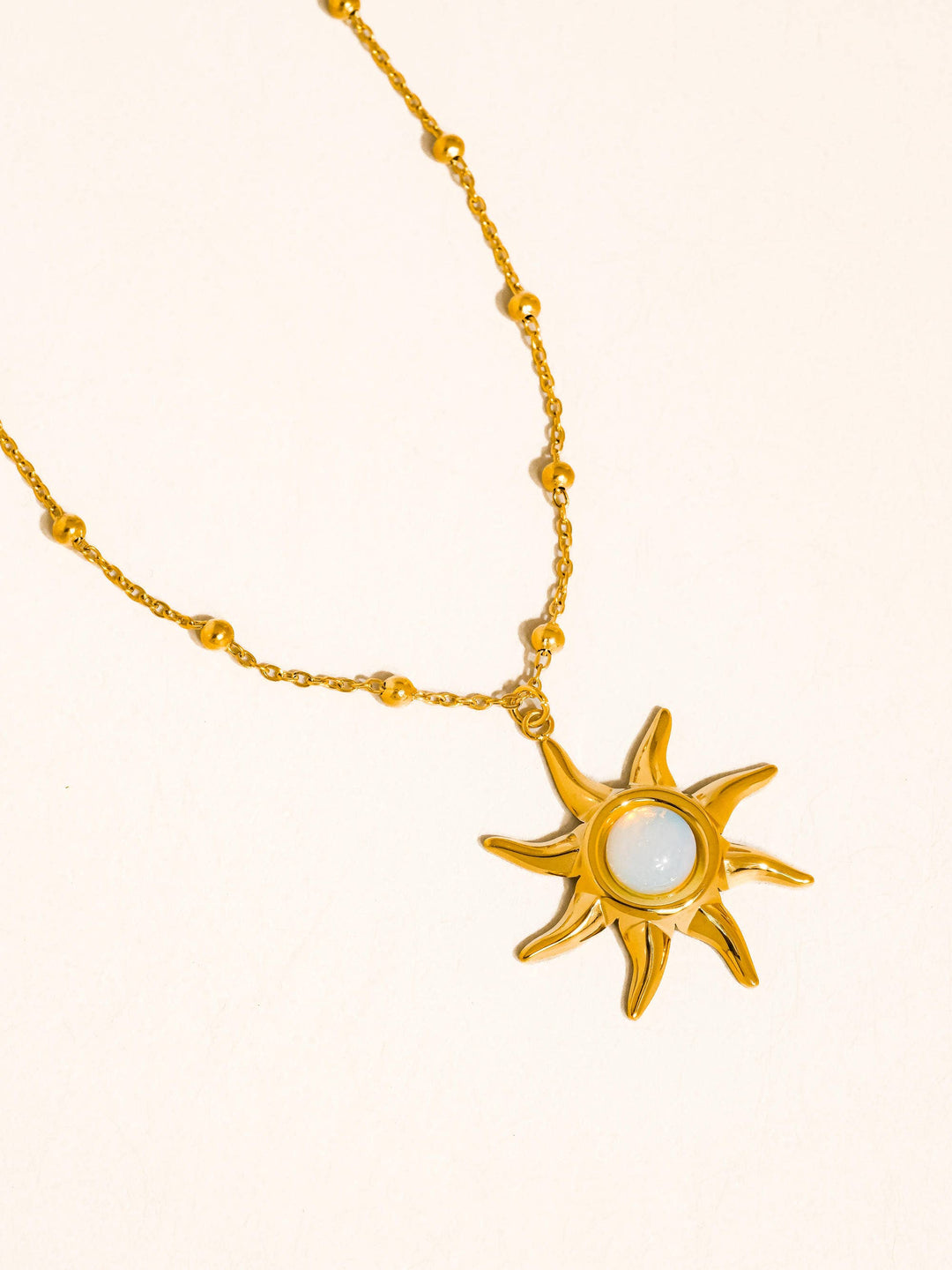 Astoria Sun Pendant Chain Necklace