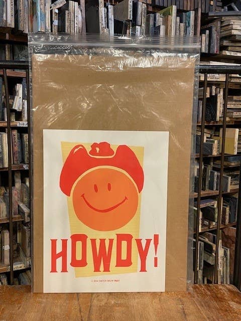 Howdy Smiley Cowboy Poster