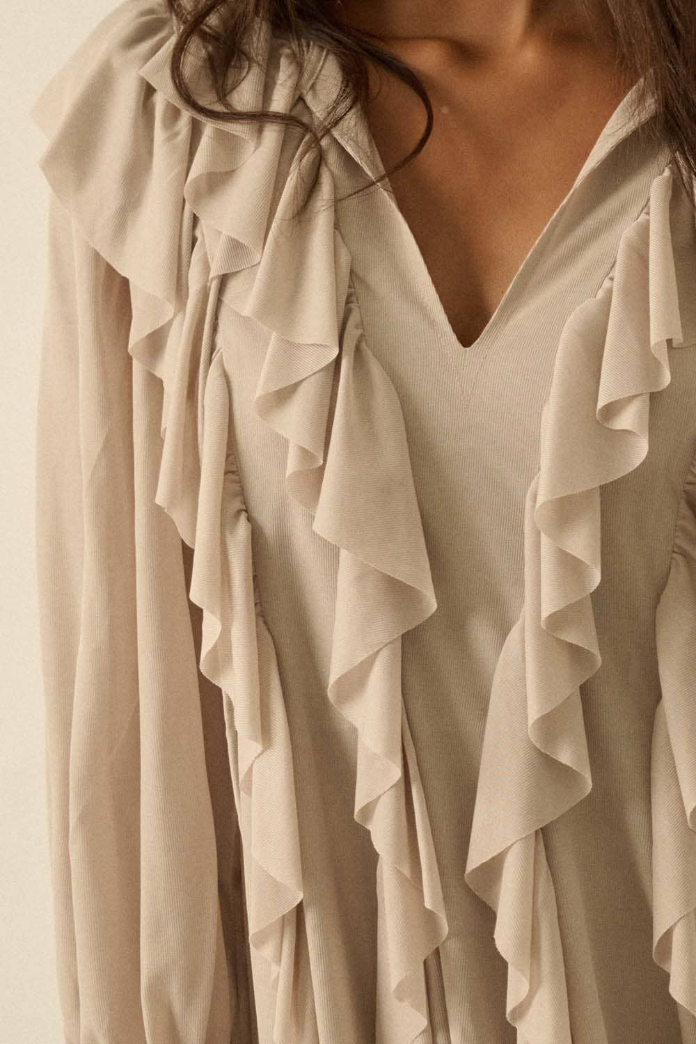 Chloe Cascade Ruffle Romper