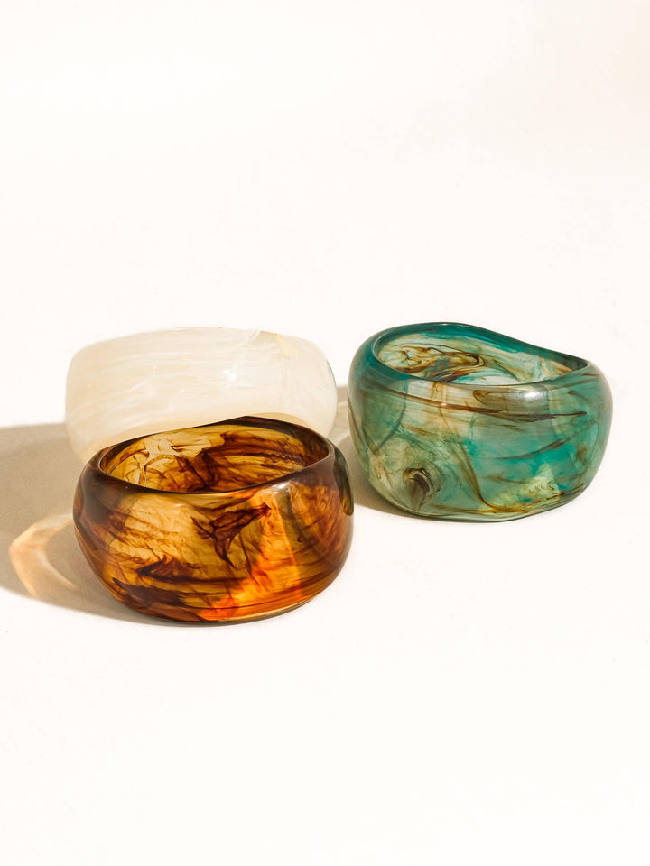 Caelia Modern Bold Statement Resin Bangle