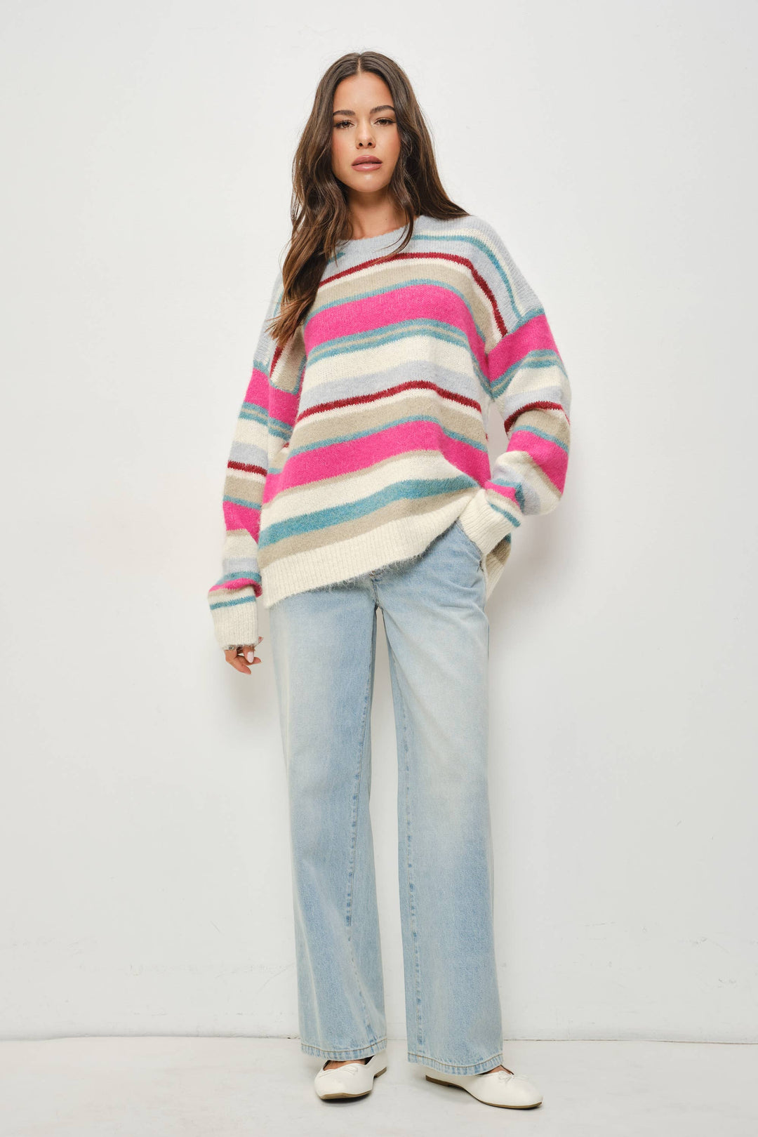 Benna Colorful Stripe Pullover