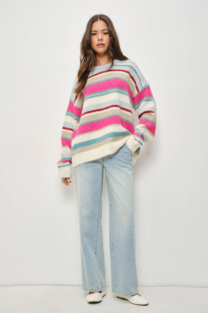Benna Colorful Stripe Pullover
