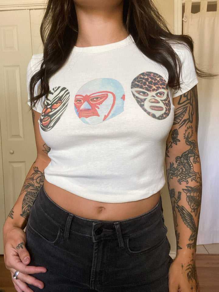 Luchador Cropped Baby Tee