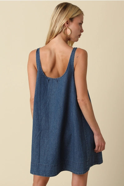 Luci Denim Mini Swing Dress