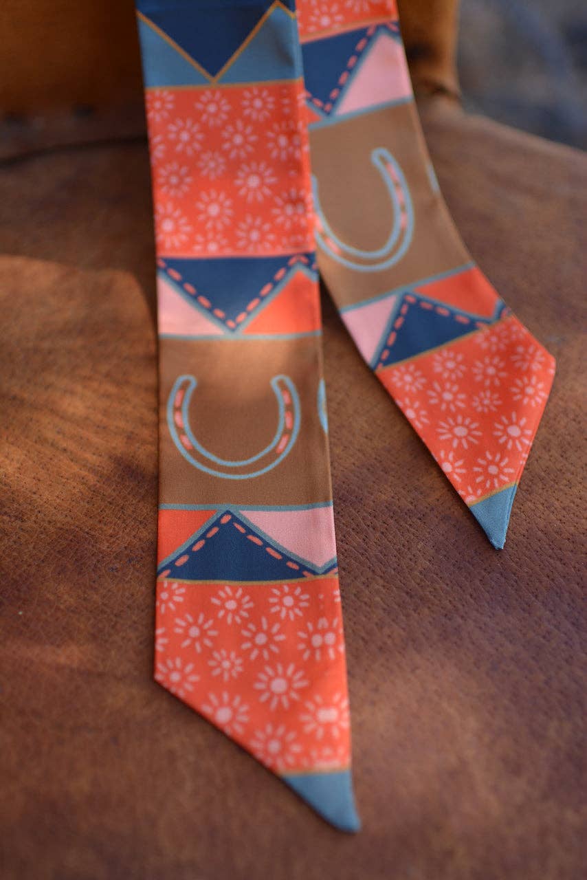 Frontier Quilted Patchwork Silk Twilly Scarf
