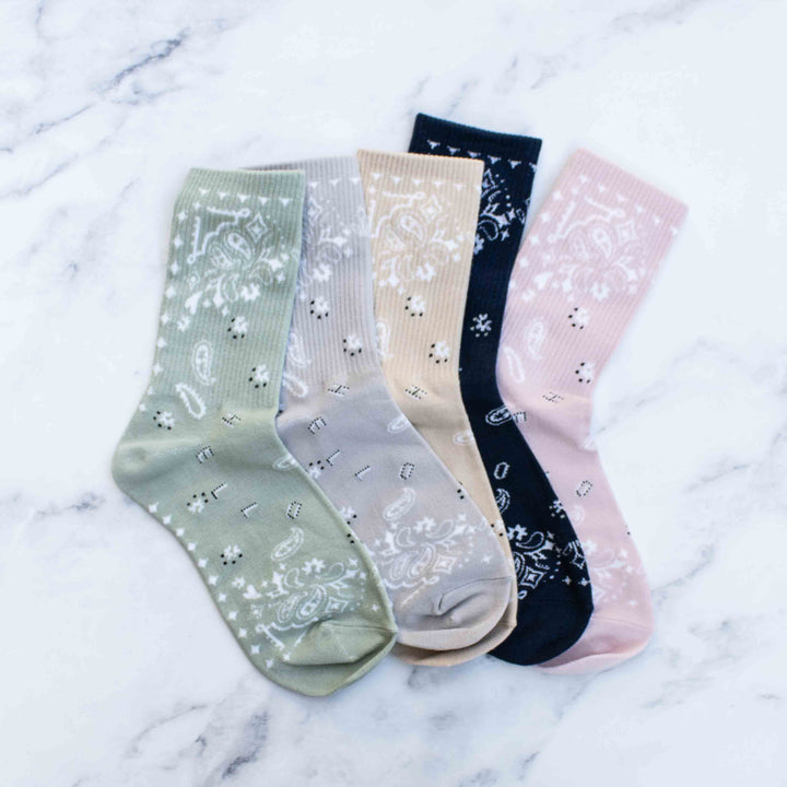 Bandana Crew Socks