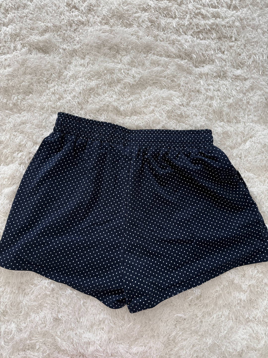 Navy Blue Polka Dot Shorts
