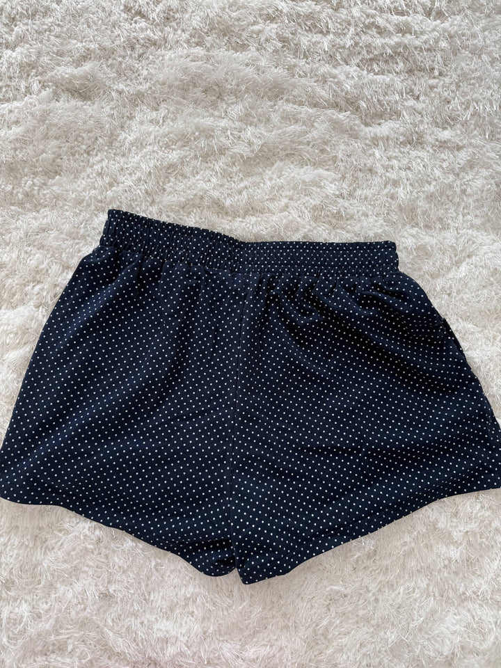 Navy Blue Polka Dot Shorts