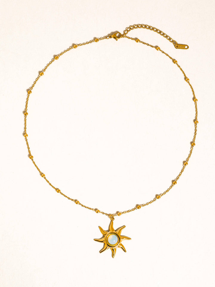 Astoria Sun Pendant Chain Necklace