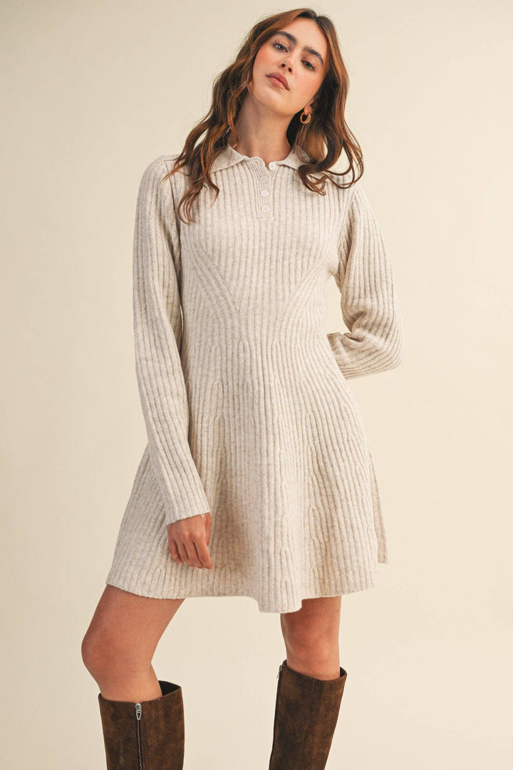 Lane Flared Sweater Mini Dress