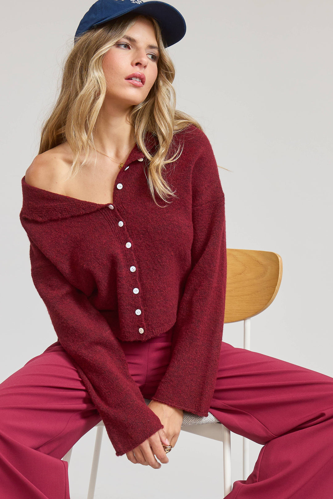 Emma Essential Button Down Cardigan Top