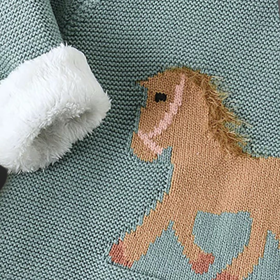 Horse Knit Baby Sweater