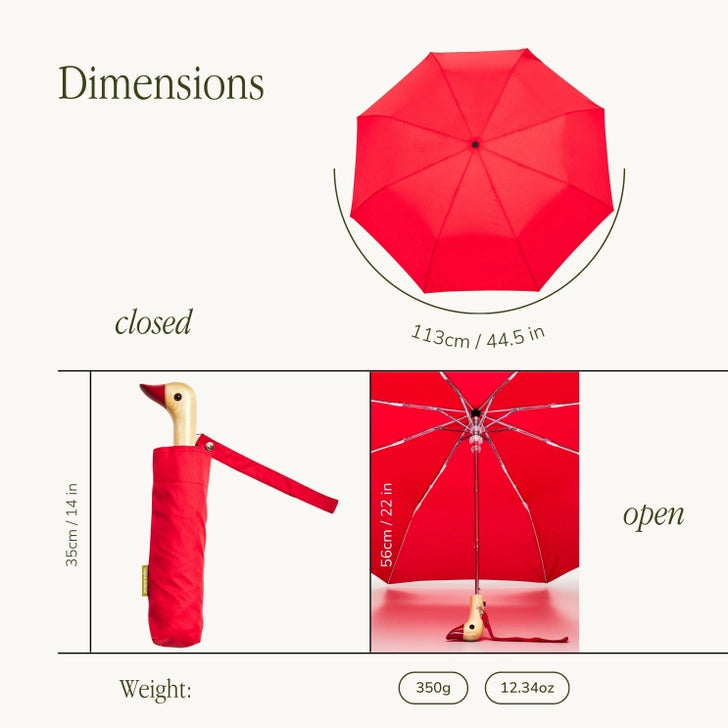 Red Compact Duck Head Umbrella