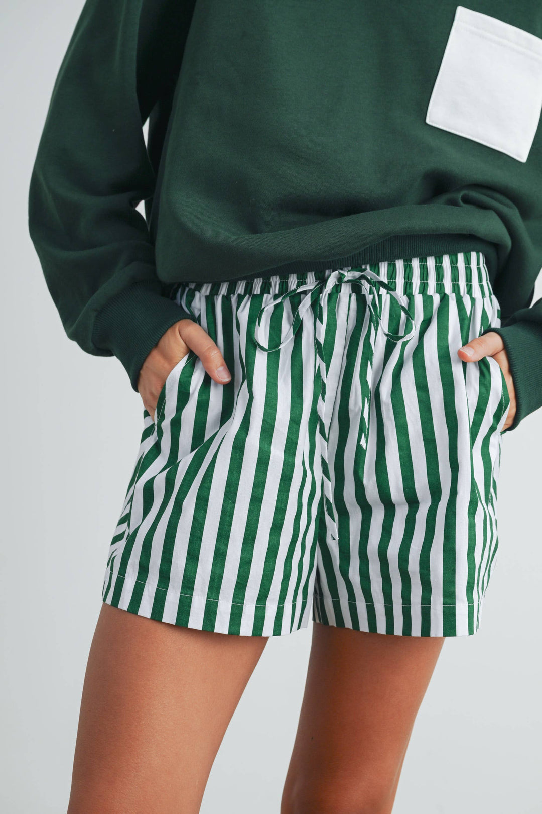 Striped Drawstring Boxer Shorts