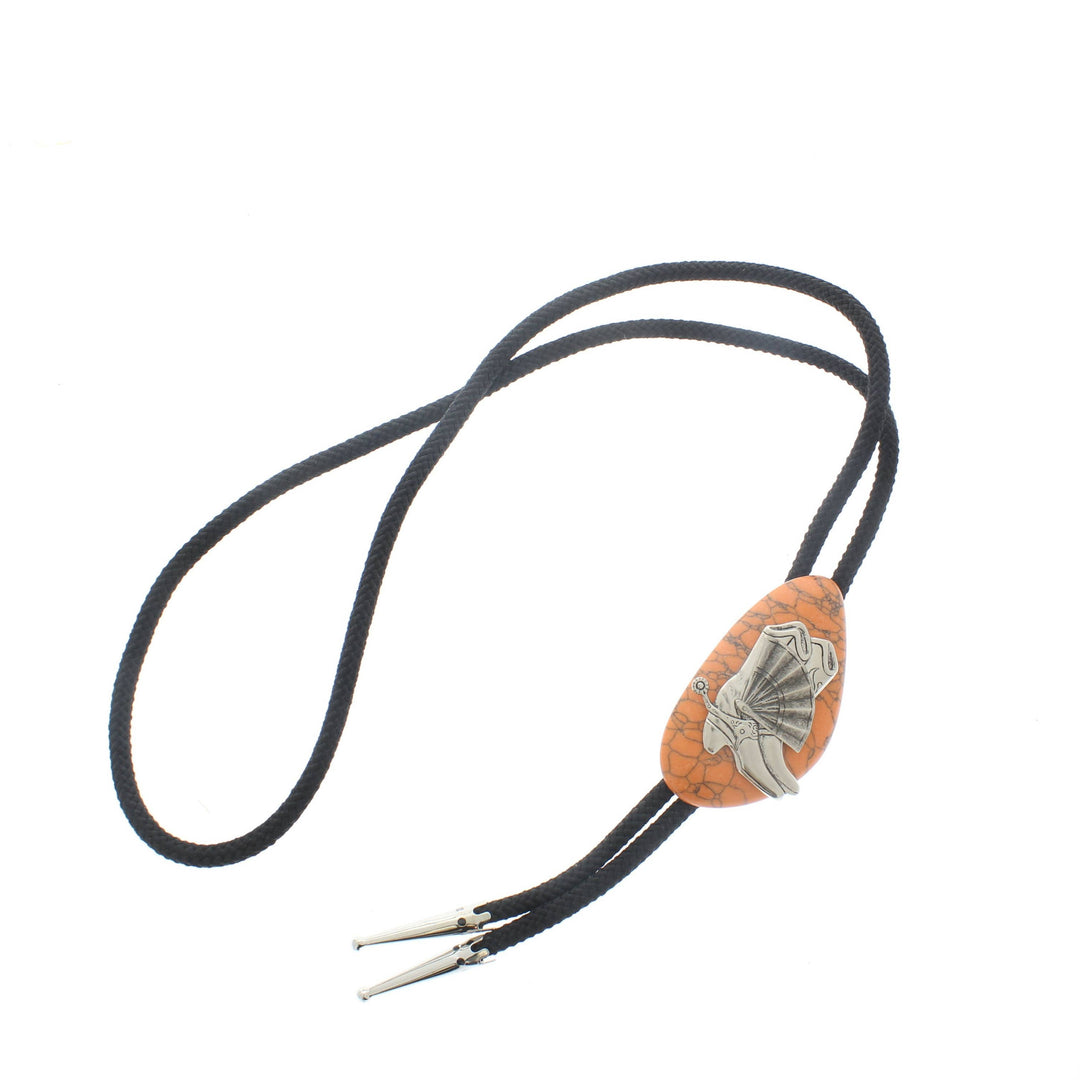 Cowboy Boots & Fan Bolo Tie