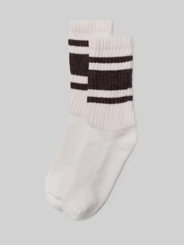 Mono Stripe Crew Sock