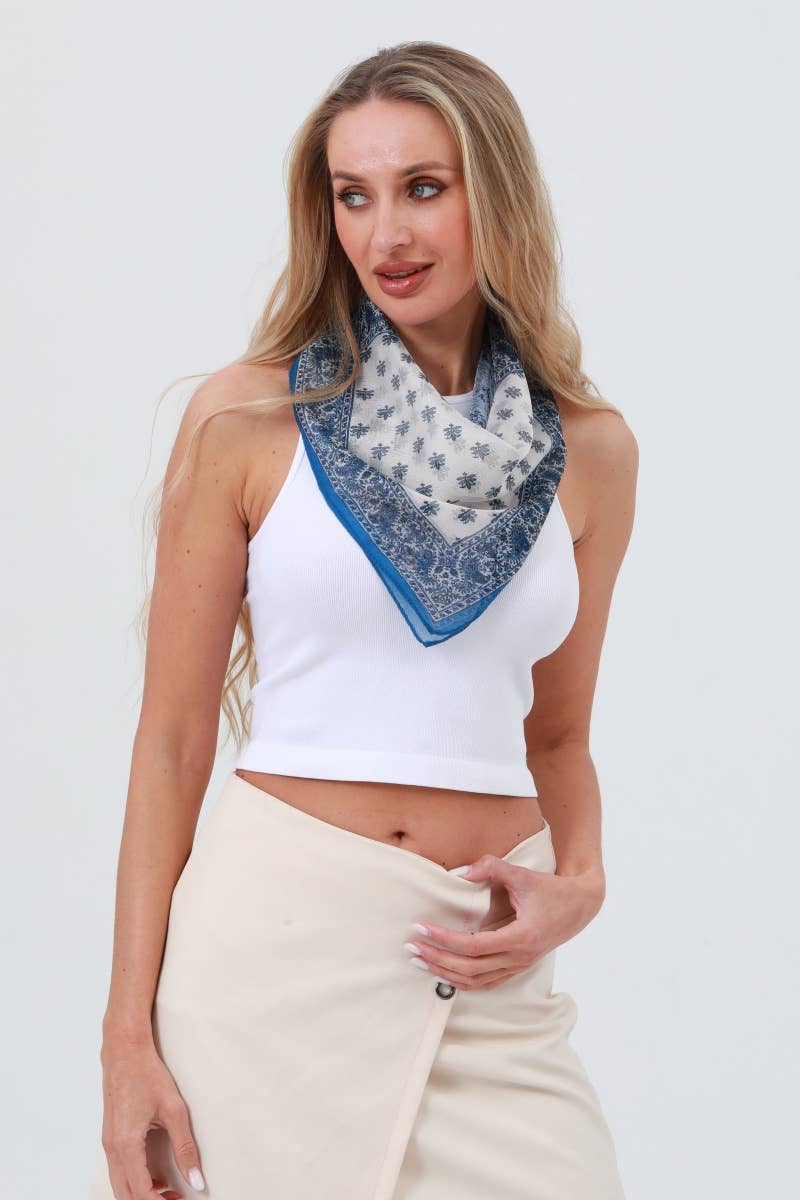 Color-Block Print Bandana
