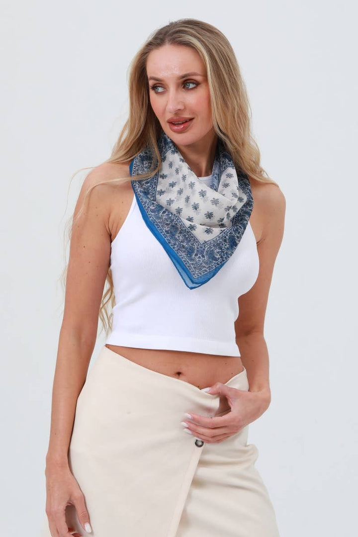 Color-Block Print Bandana