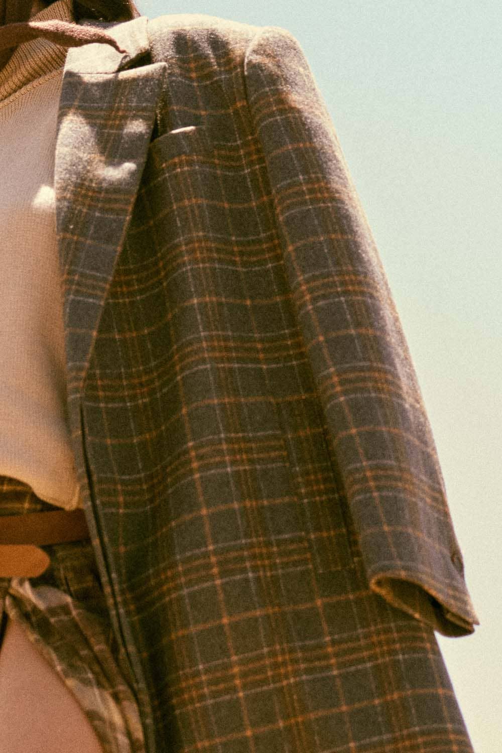 Josephine Plaid Felt Overcoat