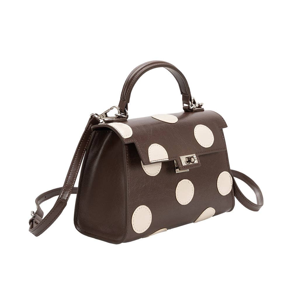 Maisel Chocolate Polka Dot Top Handle Bag