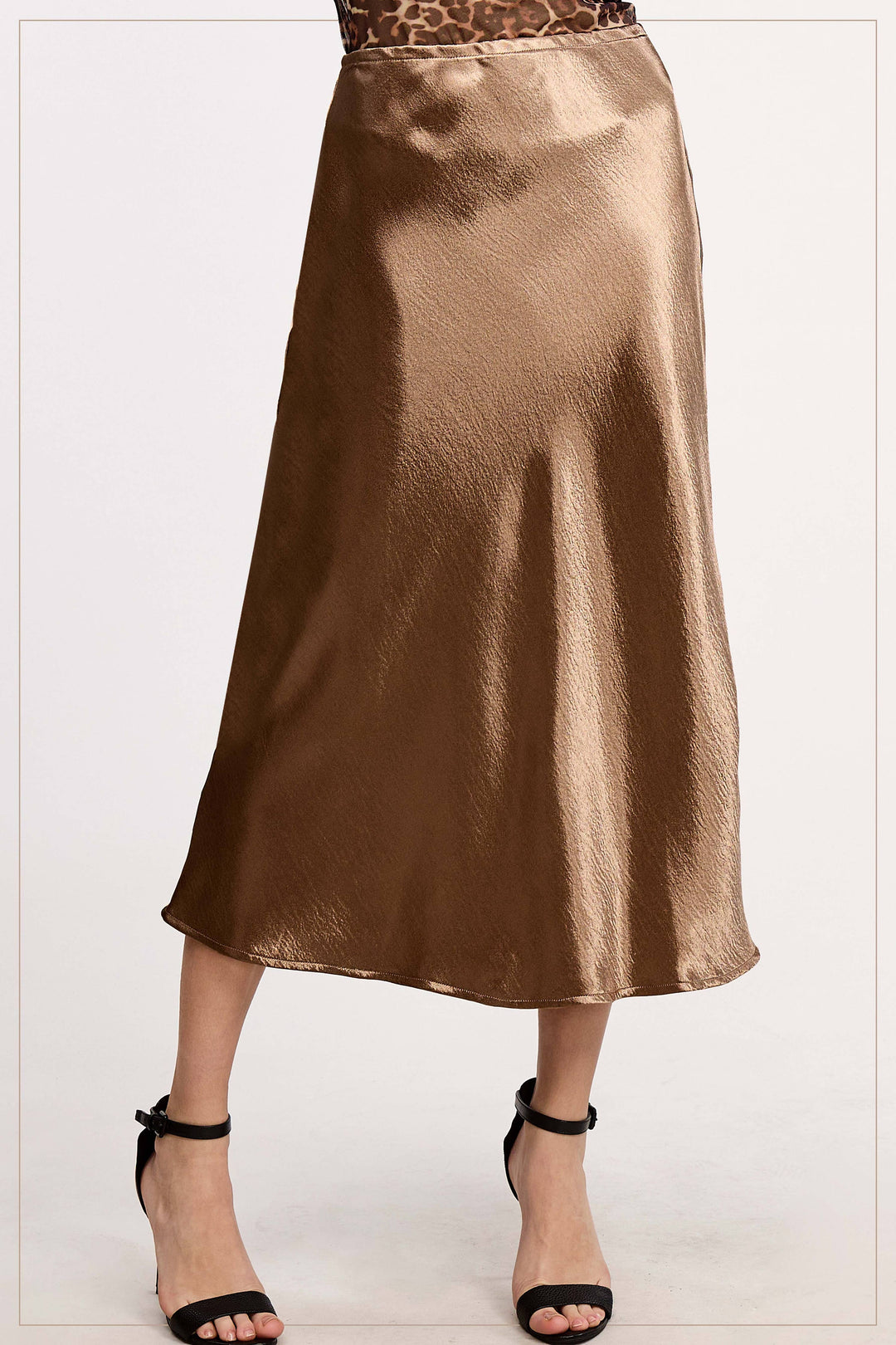 Millie Midi Length Satin Skirt