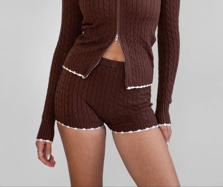 Ceilia Cable Knit Shorts